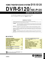 Yamaha DVRS-120 - Service Manual